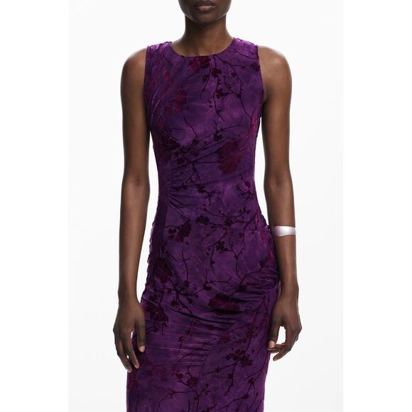 Desigual Purple Polyester Women Women's Dress - Picture 1 of 3
